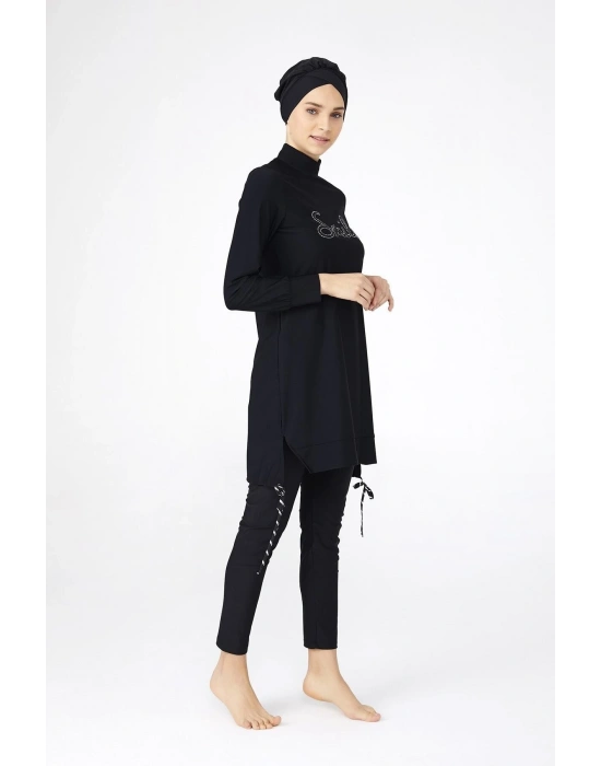 Tasarım Smile Likralı Tam Kapalı Tesettür Mayo 4241