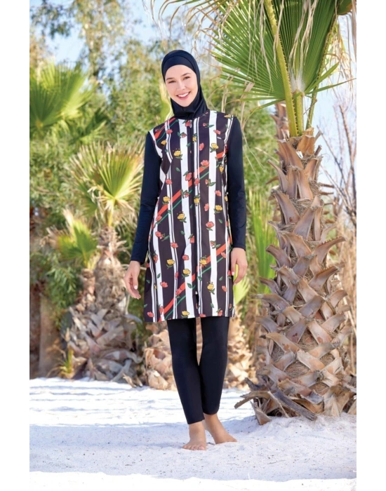 Kadın Siyah Tesettür Mayo 2162_syh