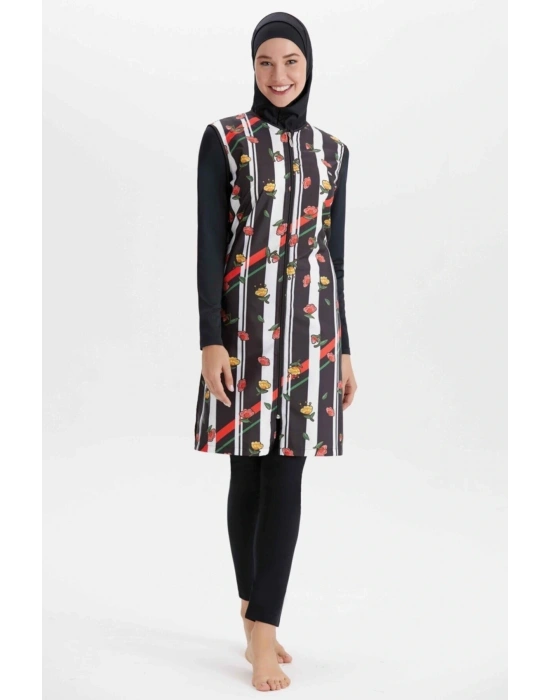 Kadın Siyah Tesettür Mayo 2162_syh