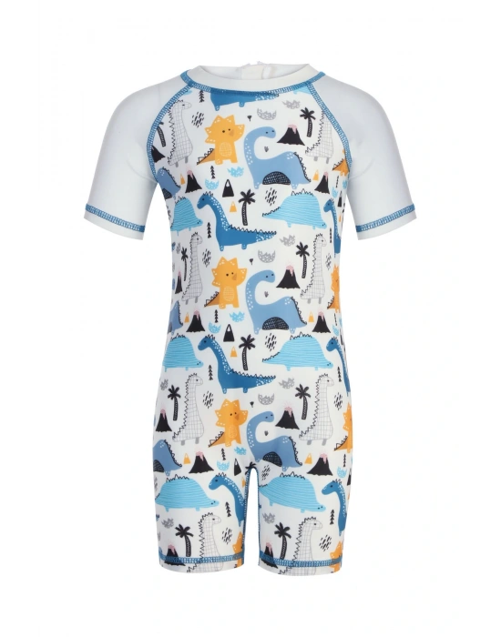 Unisex Çocuk Beyaz Yüzücü Tulumu