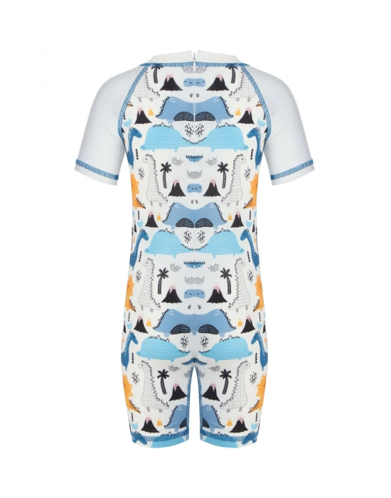 Unisex Çocuk Beyaz Yüzücü Tulumu