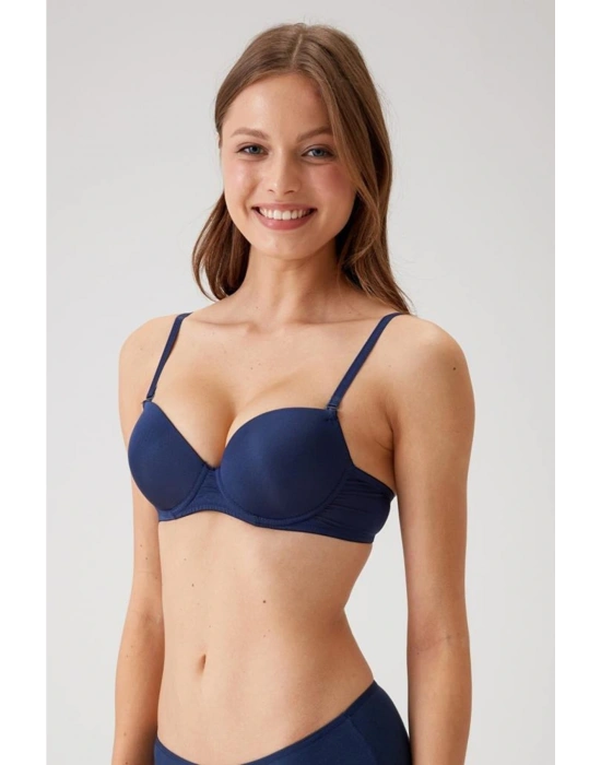 Kadın Lacivert 6205 Balenli Destekli Micro Tek Sütyen