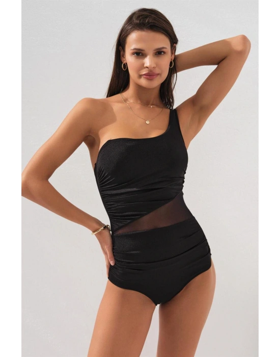 231138 HERMES TEK OMUZ DRAPELİ MAYO