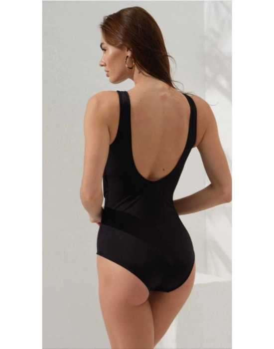 Boris Halter Yaka Tül Detaylı Drapeli Mayo