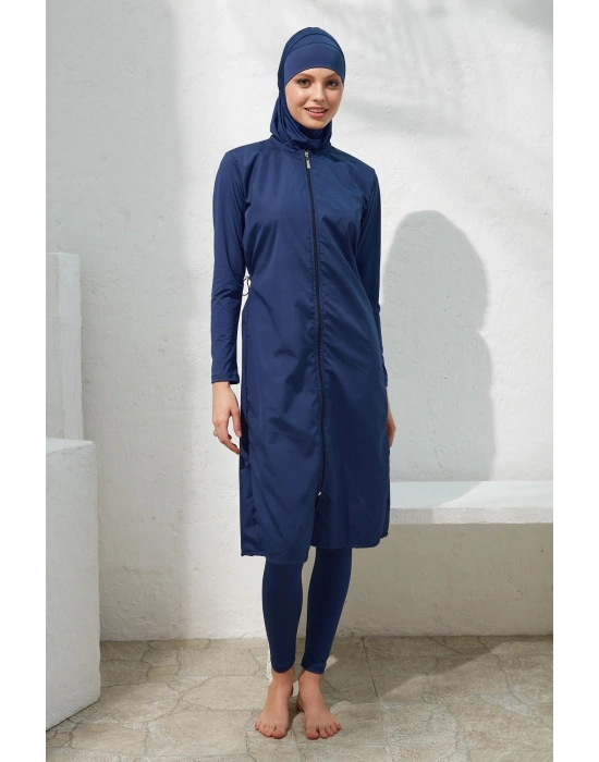 Uzun Kol Paraşüt Fermuarlı Tesettür