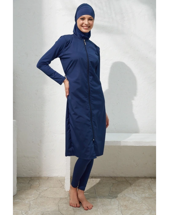 Uzun Kol Paraşüt Fermuarlı Tesettür