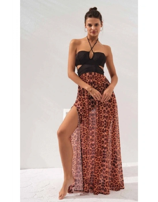 Straplez Dekolteli Elbise Pareo 231809