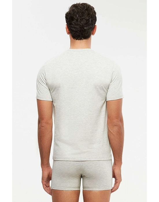 Erkek, Gri, James 2li T-shirt Atlet