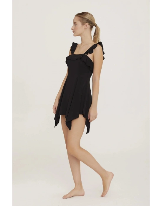 Fırfır Detaylı Özel Tasarım Etekli Mayo 3145