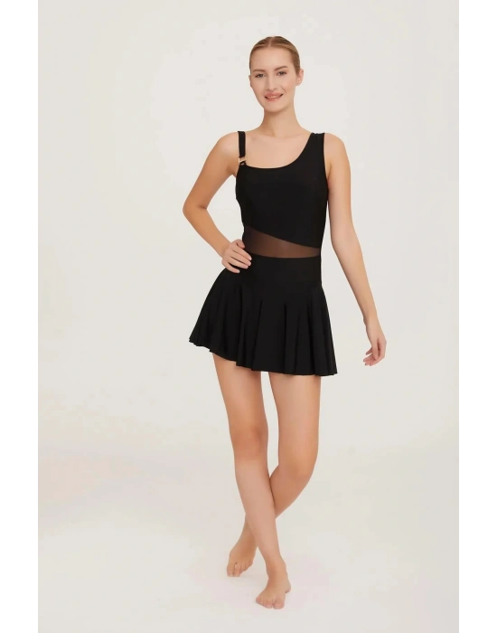 Tül Detaylı Elbise Mayo 3587