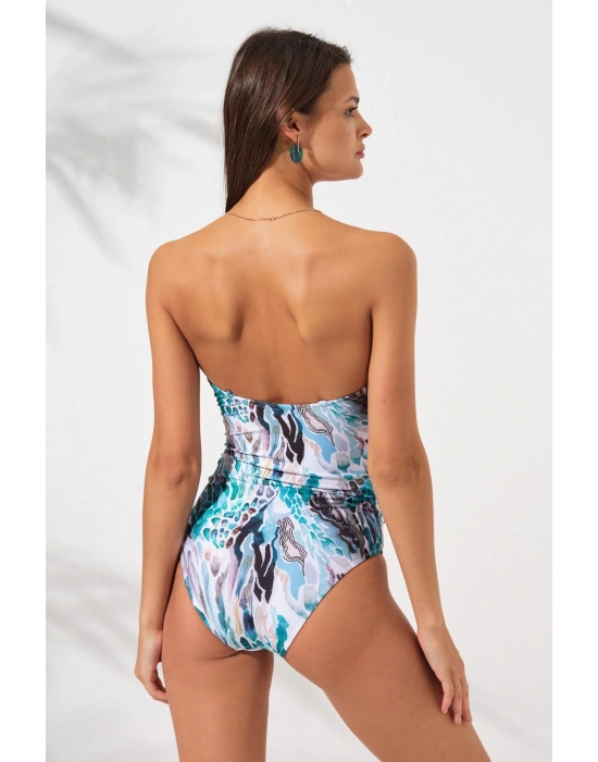 Bandy Kaplı Straplez Mayo Coral 231132-d