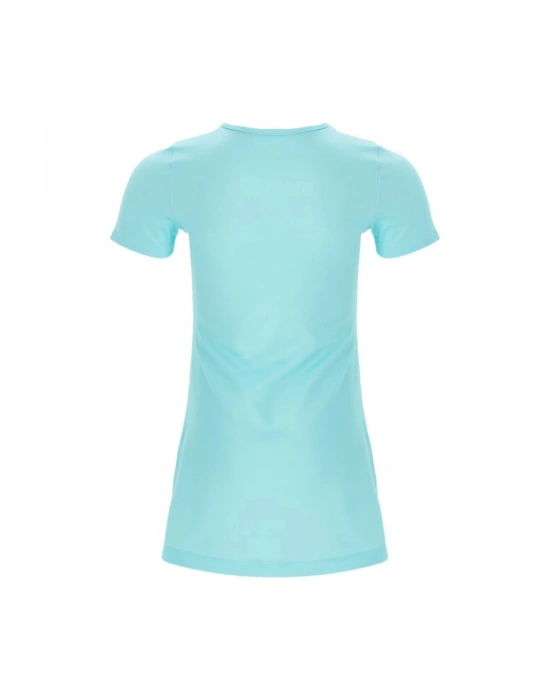 Baskılı Kız Çocuk Yarım Tesettür Mayo 5913