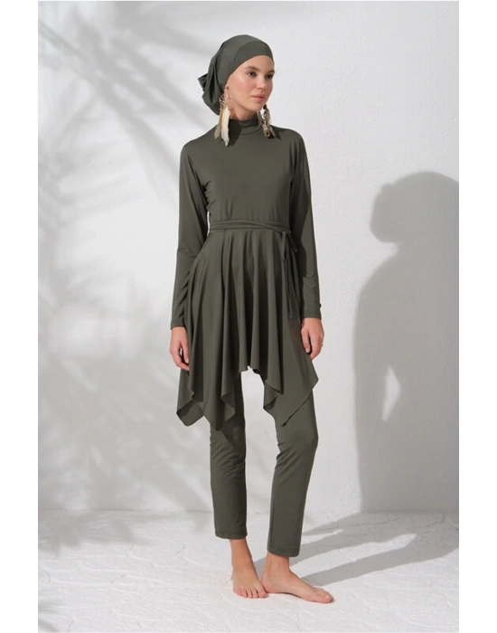 Uzun Kollu Volanlı Tesettür Mayo 231916