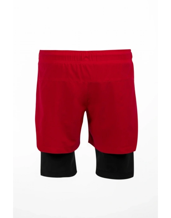 Kadın Kırmızı Taytlı Deniz ve Spor Şort