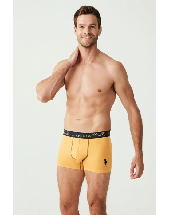Erkek Saks - Lacivert - Sarı 3 Lü Boxer 80178