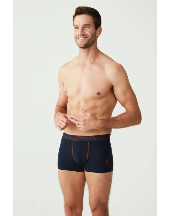 Erkek Saks - Lacivert - Sarı 3 Lü Boxer 80178