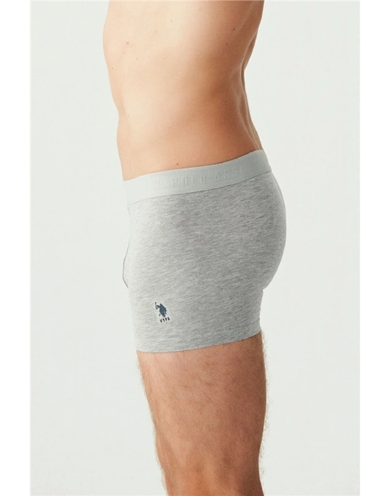 Erkek 3lü Gri Melanj Pamuklu Modal Boxer