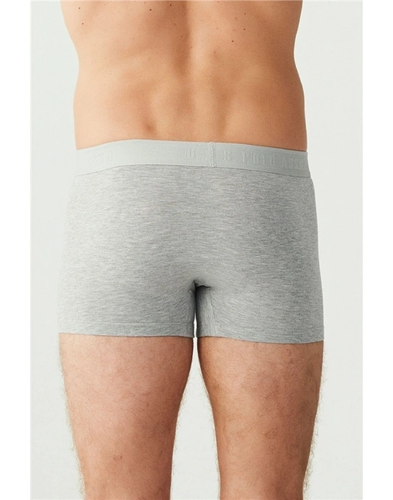 Erkek 3lü Gri Melanj Pamuklu Modal Boxer
