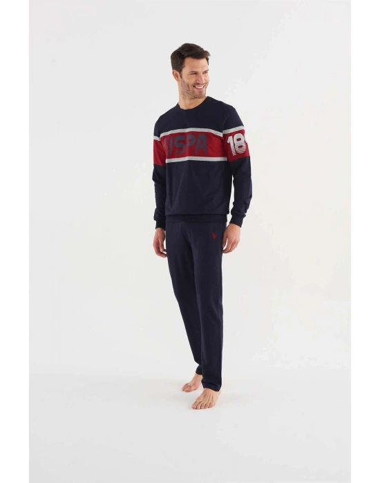 18614 Erkek Lacivert Ev Giyim Alt Üst Takım Us.polo18614