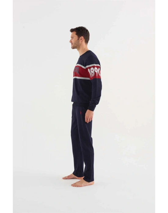 18614 Erkek Lacivert Ev Giyim Alt Üst Takım Us.polo18614