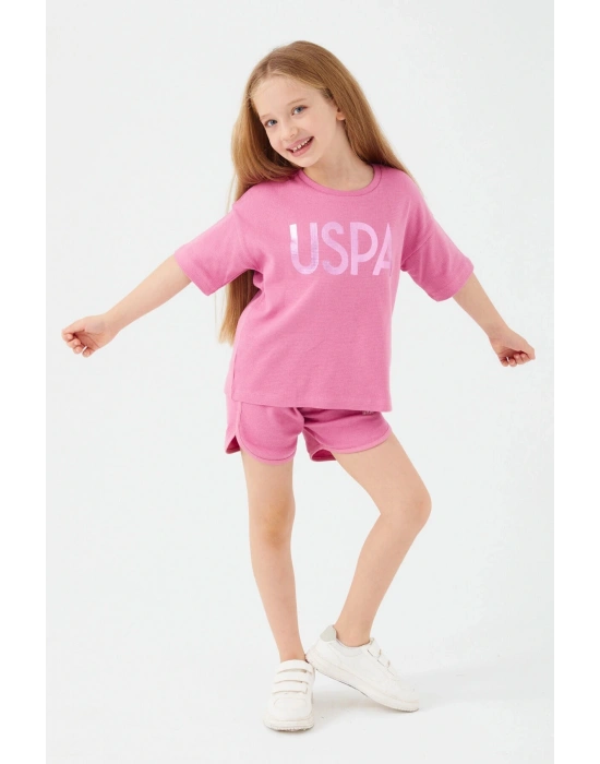 U.s. Polo Assn 1427 Sweet Pink Kız Çocuk Şort Takım