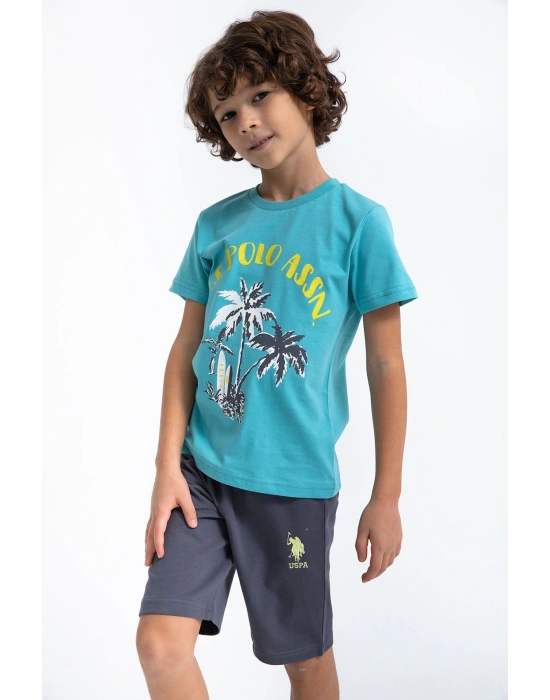 U.s. Polo Assn Tropical Cam Göbeği Erkek Çocuk Bermuda Takım