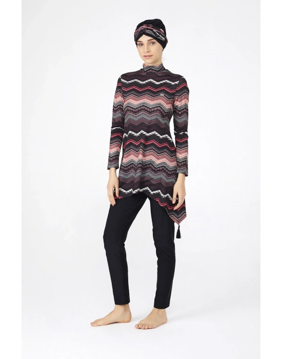 Kadın Siyah Likralı Tam Kapalı Tesettür Mayo 4270