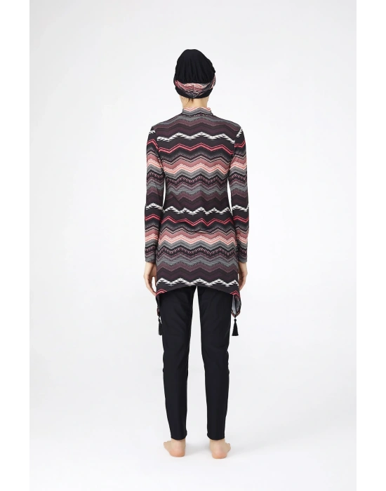 Kadın Siyah Likralı Tam Kapalı Tesettür Mayo 4270