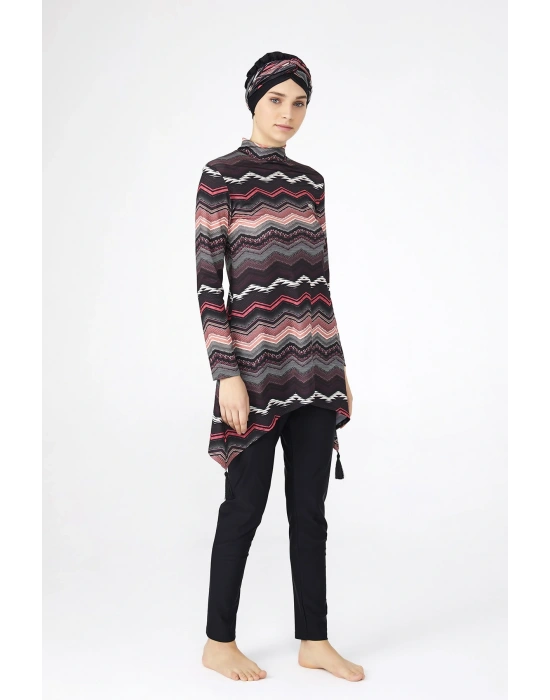 Kadın Siyah Likralı Tam Kapalı Tesettür Mayo 4270