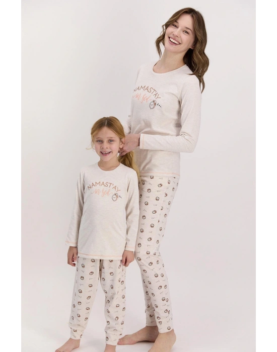 1432 In Bed Kız Çocuk Uzun Kol Pijama Takımı