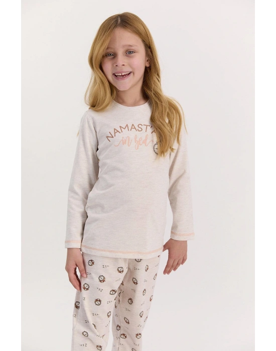 1432 In Bed Kız Çocuk Uzun Kol Pijama Takımı