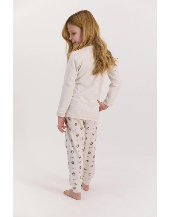 1432 In Bed Kız Çocuk Uzun Kol Pijama Takımı