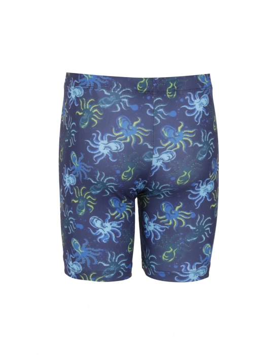 Ahtapot Desenli Çocuk Yüzme Şortu