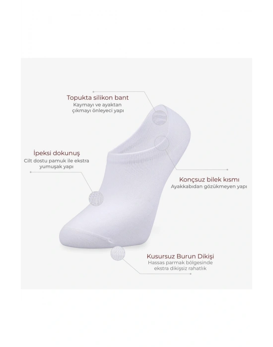 3lü Premium Görünmez Dikişsiz Kısa Patik Çorap