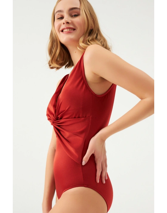 Kadın Toparlayıcı Mayo Kiremit 1200-