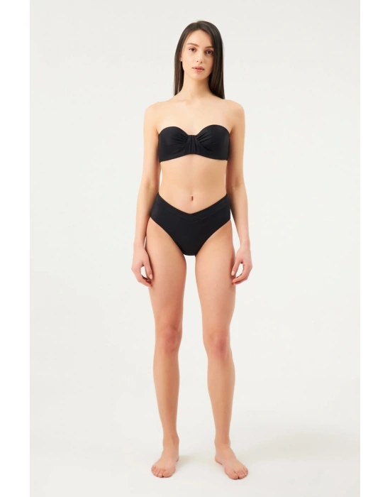 Kaplı Straplez Bikini Takımı