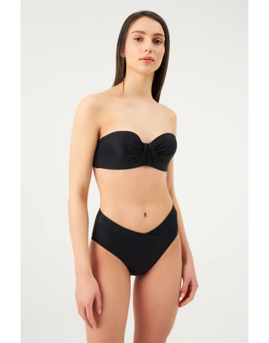 Kaplı Straplez Bikini Takımı