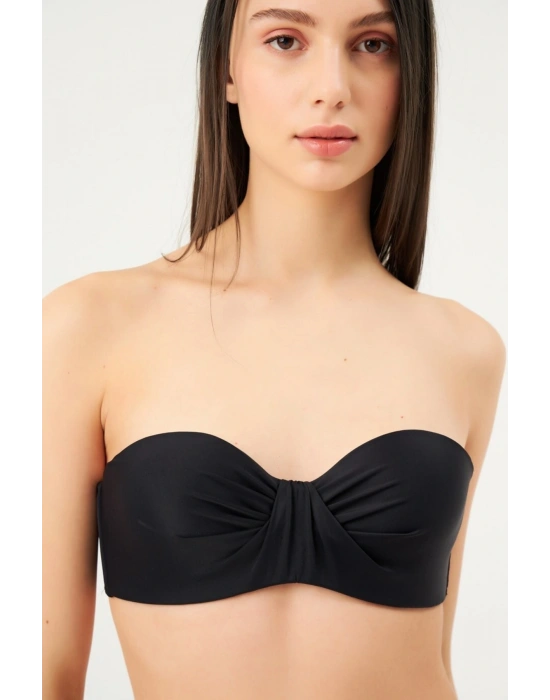 Kaplı Straplez Bikini Takımı