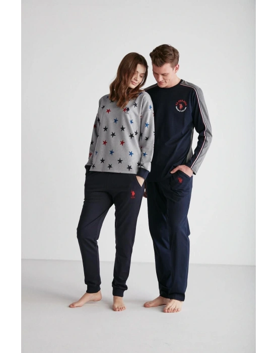 - Kadın Lacivert Patlı Pijama Takımı