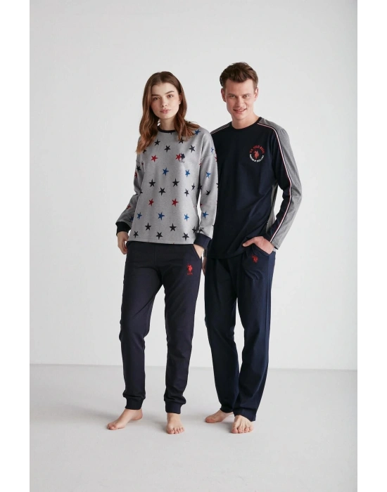 - Kadın Lacivert Patlı Pijama Takımı