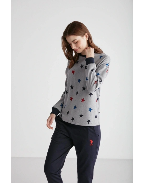 - Kadın Lacivert Patlı Pijama Takımı