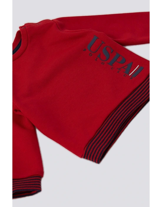 Kırmızı Çıtçıt Yaka Detay Bebek 2 Li Takım