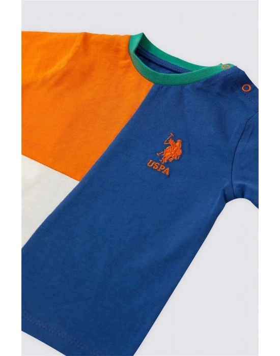 Erkek Bebek 2 Lı Kısa Kol T-shırt Takım - Cobalt