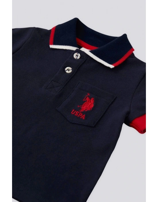 Erkek Bebek 2 Lı Kısa Kol T-shırt Takım - Lacivert