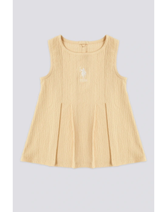 U.S. Polo Assn Kız Bebek Sarı Elbise