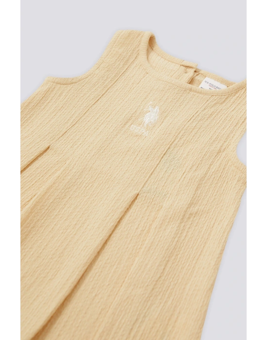 U.S. Polo Assn Kız Bebek Sarı Elbise