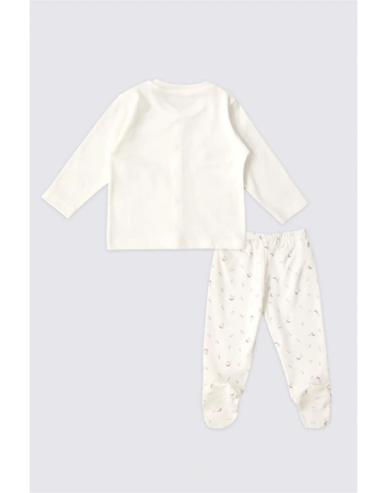 U.S. Polo Assn. Kız Bebek Patikli 3lü Takım Krem USB1940