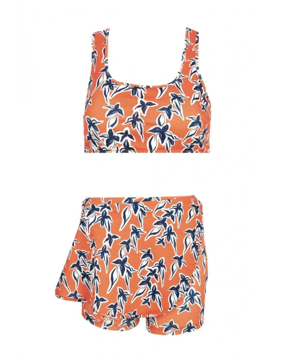 Kız Garson Jesse Şortlu Bikini Takım Envelop Etekli