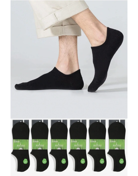 6lı Silikonlu-dikişsiz-bambu Sneaker(görünmez) Çorap