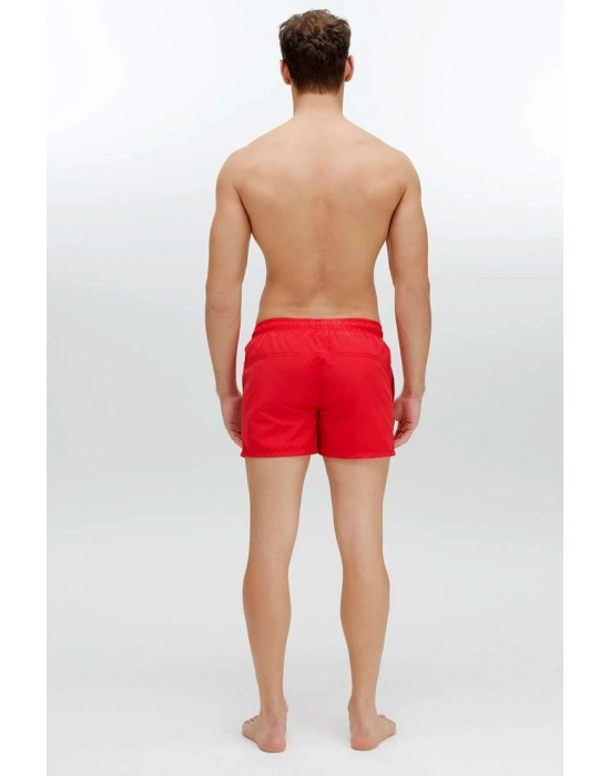 Erkek Kırmızı Orta Boy Deniz Şortu 22006